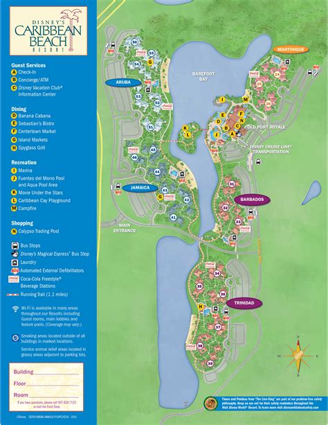 Map Of Disney Caribbean Beach Resort